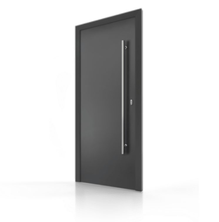 Puerta de PVC con estilo moderno y solución acústica que garantiza aislamiento y confort